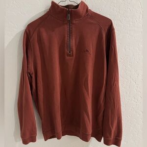 Tommy Bahama Burnt Orange Zip Up Sweater
